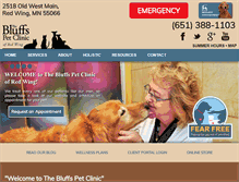 Tablet Screenshot of bluffspetclinic.com